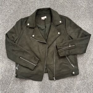 Olive Green Biker Jacket